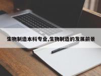生物制造本科专业,生物制造的发展前景